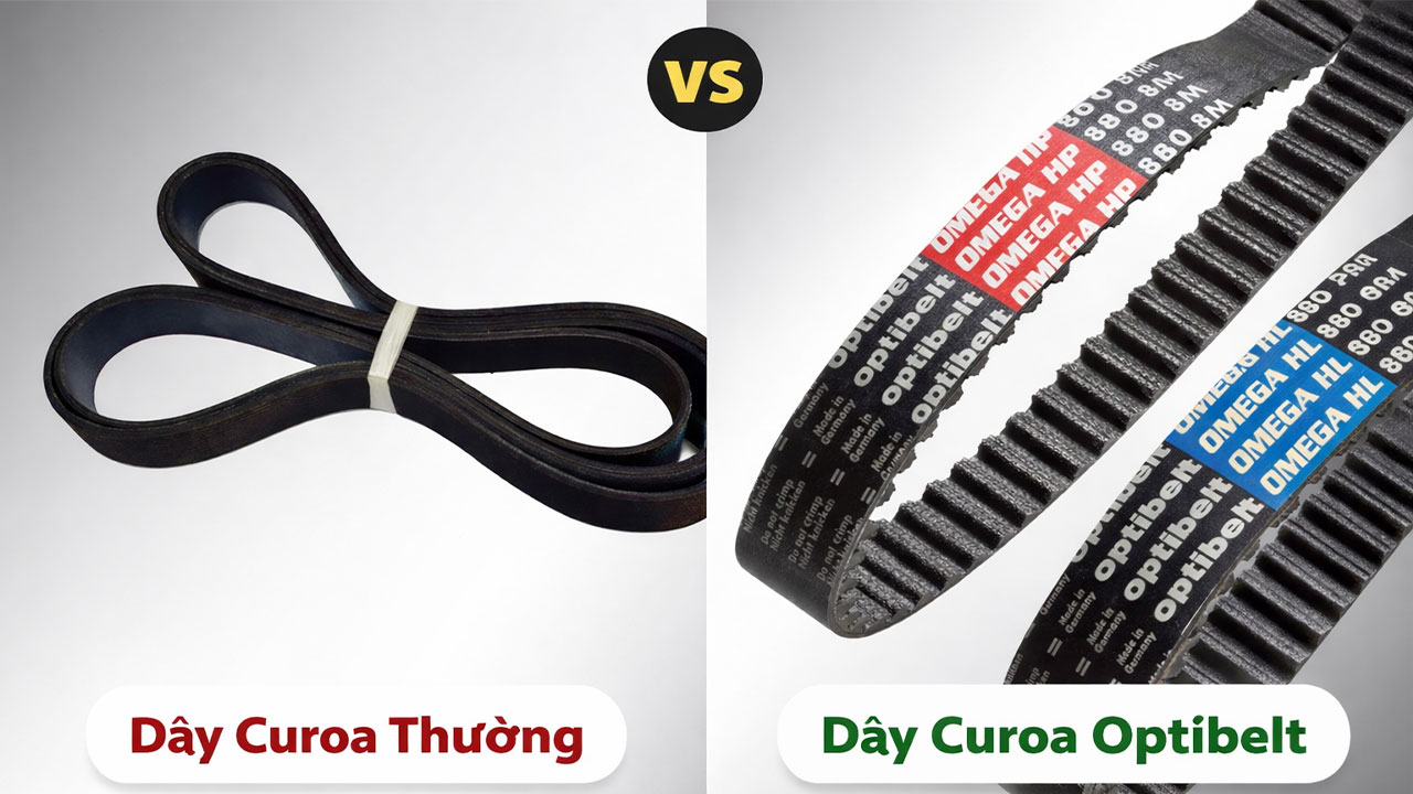so sánh dây curoa Optibelt và dây curoa thường