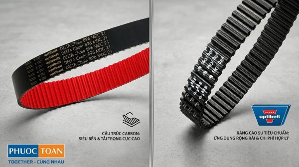 So Sánh Delta Chain Và Dây Curoa Răng HTD – Nên Chọn Loại Nào?