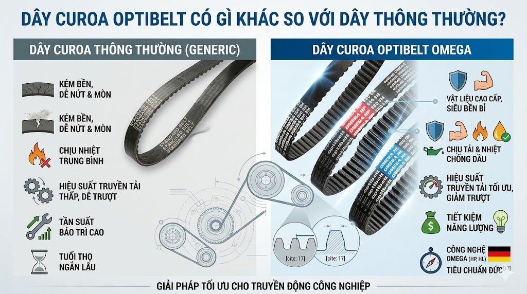 Dây Curoa Optibelt Có Gì Khác So Với Dây Thông Thường?