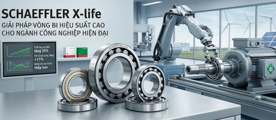 Schaeffler X-life: Giải pháp vòng bi hiệu suất cao cho ngành công nghiệp hiện đại