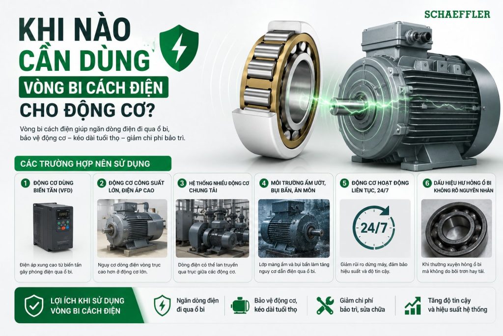 Khi Nào Cần Dùng Vòng Bi Cách Điện Cho Động Cơ?