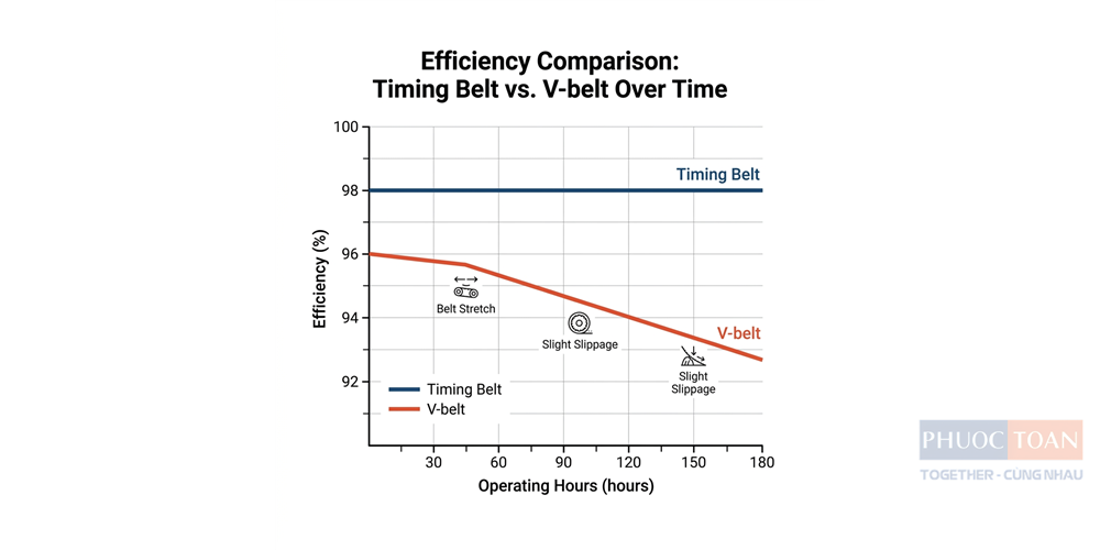 Biểu đồ hiệu suất hoạt động theo thời gian