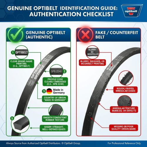 Các dấu hiệu nhận biết chi tiết dây curoa Optibelt chính hãng